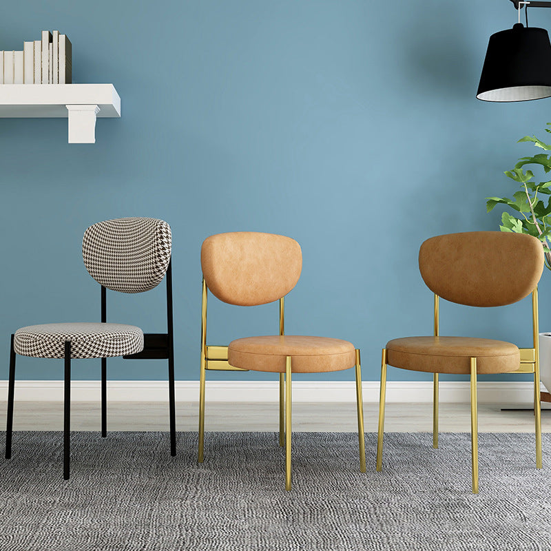 Glam Style Metal Side Chair Matte Finish Open Back Dining Chair for Home Use Clearhalo ' kitchen&dining_furn' 'Dining Chairs' 'Dining Tables & Seating' 'dining_chair' 'furn' 'furn_dining_chair' 'Furniture' 'furniture_dining_chair' 'Kitchen & Dining Furniture' 'kitchen' 3836117