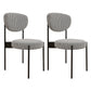Glam Style Metal Side Chair Matte Finish Open Back Dining Chair for Home Use Black-White 2 Piece Set Black Clearhalo ' kitchen&dining_furn' 'Dining Chairs' 'Dining Tables & Seating' 'dining_chair' 'furn' 'furn_dining_chair' 'Furniture' 'furniture_dining_chair' 'Kitchen & Dining Furniture' 'kitchen' 3836120