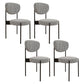 Glam Style Metal Side Chair Matte Finish Open Back Dining Chair for Home Use Black-White 4 Piece Set Black Clearhalo ' kitchen&dining_furn' 'Dining Chairs' 'Dining Tables & Seating' 'dining_chair' 'furn' 'furn_dining_chair' 'Furniture' 'furniture_dining_chair' 'Kitchen & Dining Furniture' 'kitchen' 3836122