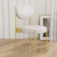 Glam Style Metal Side Chair Matte Finish Open Back Dining Chair for Home Use White 1 Piece Brass Gold Clearhalo ' kitchen&dining_furn' 'Dining Chairs' 'Dining Tables & Seating' 'dining_chair' 'furn' 'furn_dining_chair' 'Furniture' 'furniture_dining_chair' 'Kitchen & Dining Furniture' 'kitchen' 3836124