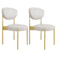 Glam Style Metal Side Chair Matte Finish Open Back Dining Chair for Home Use White 2 Piece Set Brass Gold Clearhalo ' kitchen&dining_furn' 'Dining Chairs' 'Dining Tables & Seating' 'dining_chair' 'furn' 'furn_dining_chair' 'Furniture' 'furniture_dining_chair' 'Kitchen & Dining Furniture' 'kitchen' 3836126
