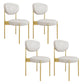 Glam Style Metal Side Chair Matte Finish Open Back Dining Chair for Home Use White 4 Piece Set Brass Gold Clearhalo ' kitchen&dining_furn' 'Dining Chairs' 'Dining Tables & Seating' 'dining_chair' 'furn' 'furn_dining_chair' 'Furniture' 'furniture_dining_chair' 'Kitchen & Dining Furniture' 'kitchen' 3836127