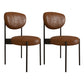 Glam Style Metal Side Chair Matte Finish Open Back Dining Chair for Home Use Brown 2 Piece Set Black Clearhalo ' kitchen&dining_furn' 'Dining Chairs' 'Dining Tables & Seating' 'dining_chair' 'furn' 'furn_dining_chair' 'Furniture' 'furniture_dining_chair' 'Kitchen & Dining Furniture' 'kitchen' 3836132
