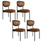 Glam Style Metal Side Chair Matte Finish Open Back Dining Chair for Home Use Brown 4 Piece Set Black Clearhalo ' kitchen&dining_furn' 'Dining Chairs' 'Dining Tables & Seating' 'dining_chair' 'furn' 'furn_dining_chair' 'Furniture' 'furniture_dining_chair' 'Kitchen & Dining Furniture' 'kitchen' 3836134