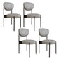 Glam Style Metal Side Chair Matte Finish Open Back Dining Chair for Home Use Grey 4 Piece Set Black Clearhalo ' kitchen&dining_furn' 'Dining Chairs' 'Dining Tables & Seating' 'dining_chair' 'furn' 'furn_dining_chair' 'Furniture' 'furniture_dining_chair' 'Kitchen & Dining Furniture' 'kitchen' 3836141