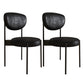 Glam Style Metal Side Chair Matte Finish Open Back Dining Chair for Home Use Black 2 Piece Set Black Clearhalo ' kitchen&dining_furn' 'Dining Chairs' 'Dining Tables & Seating' 'dining_chair' 'furn' 'furn_dining_chair' 'Furniture' 'furniture_dining_chair' 'Kitchen & Dining Furniture' 'kitchen' 3836143