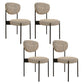 Glam Style Metal Side Chair Matte Finish Open Back Dining Chair for Home Use Black-Yellow 4 Piece Set Black Clearhalo ' kitchen&dining_furn' 'Dining Chairs' 'Dining Tables & Seating' 'dining_chair' 'furn' 'furn_dining_chair' 'Furniture' 'furniture_dining_chair' 'Kitchen & Dining Furniture' 'kitchen' 3836147