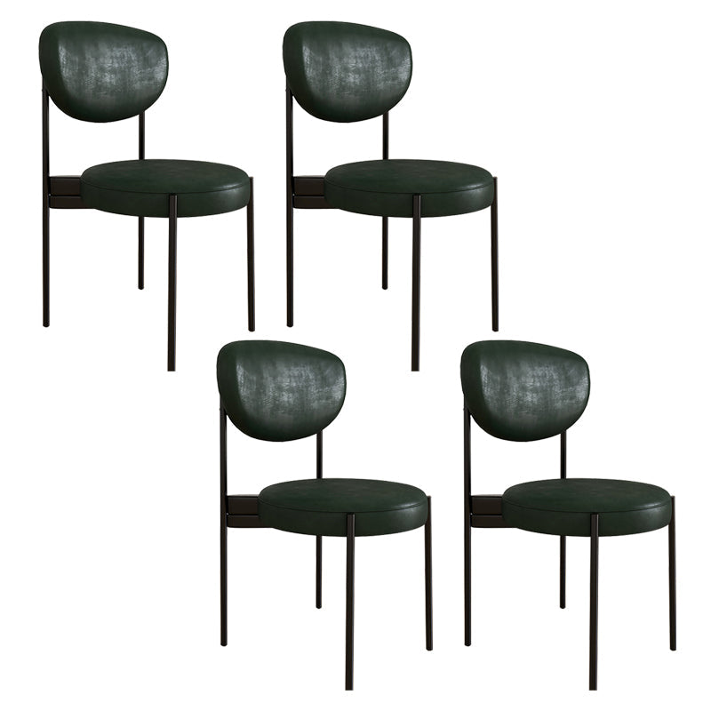 Glam Style Metal Side Chair Matte Finish Open Back Dining Chair for Home Use Green 4 Piece Set Black Clearhalo ' kitchen&dining_furn' 'Dining Chairs' 'Dining Tables & Seating' 'dining_chair' 'furn' 'furn_dining_chair' 'Furniture' 'furniture_dining_chair' 'Kitchen & Dining Furniture' 'kitchen' 3836150