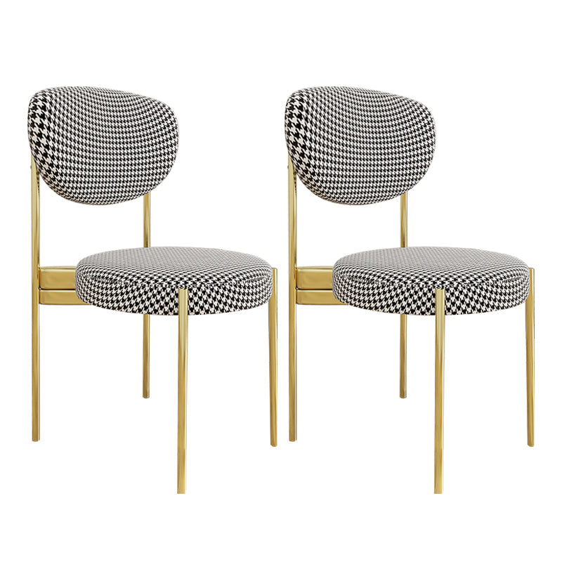 Glam Style Metal Side Chair Matte Finish Open Back Dining Chair for Home Use Black-White 2 Piece Set Brass Gold Clearhalo ' kitchen&dining_furn' 'Dining Chairs' 'Dining Tables & Seating' 'dining_chair' 'furn' 'furn_dining_chair' 'Furniture' 'furniture_dining_chair' 'Kitchen & Dining Furniture' 'kitchen' 3836152