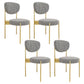 Glam Style Metal Side Chair Matte Finish Open Back Dining Chair for Home Use Black-White 4 Piece Set Brass Gold Clearhalo ' kitchen&dining_furn' 'Dining Chairs' 'Dining Tables & Seating' 'dining_chair' 'furn' 'furn_dining_chair' 'Furniture' 'furniture_dining_chair' 'Kitchen & Dining Furniture' 'kitchen' 3836153