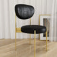 Glam Style Metal Side Chair Matte Finish Open Back Dining Chair for Home Use Black 1 Piece Brass Gold Clearhalo ' kitchen&dining_furn' 'Dining Chairs' 'Dining Tables & Seating' 'dining_chair' 'furn' 'furn_dining_chair' 'Furniture' 'furniture_dining_chair' 'Kitchen & Dining Furniture' 'kitchen' 3836157