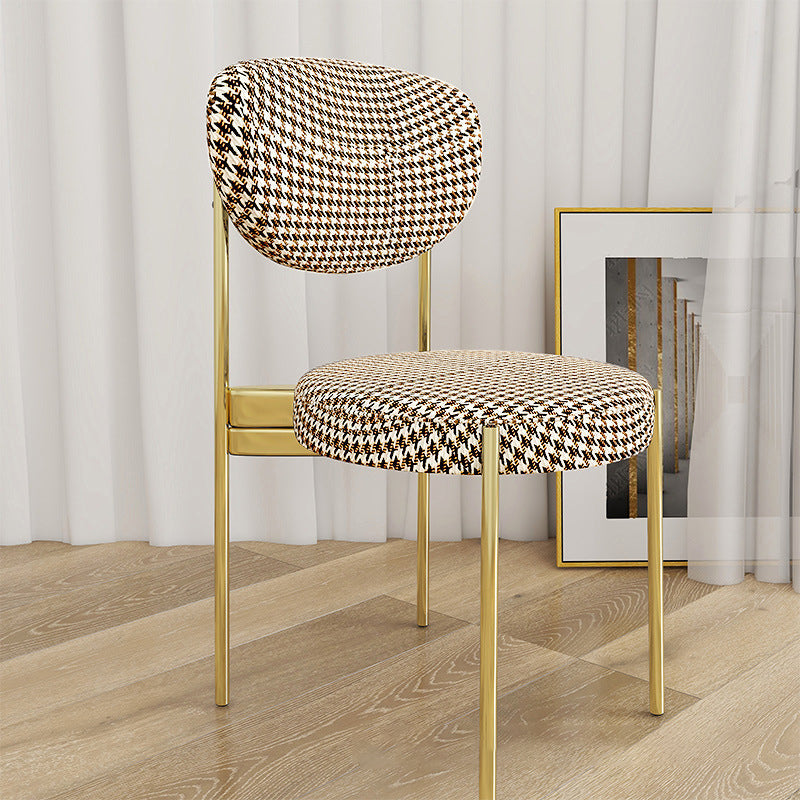 Glam Style Metal Side Chair Matte Finish Open Back Dining Chair for Home Use Black-Yellow 1 Piece Brass Gold Clearhalo ' kitchen&dining_furn' 'Dining Chairs' 'Dining Tables & Seating' 'dining_chair' 'furn' 'furn_dining_chair' 'Furniture' 'furniture_dining_chair' 'Kitchen & Dining Furniture' 'kitchen' 3836166