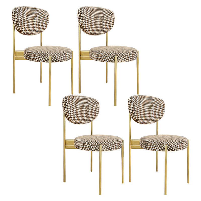 Glam Style Metal Side Chair Matte Finish Open Back Dining Chair for Home Use Black-Yellow 4 Piece Set Brass Gold Clearhalo ' kitchen&dining_furn' 'Dining Chairs' 'Dining Tables & Seating' 'dining_chair' 'furn' 'furn_dining_chair' 'Furniture' 'furniture_dining_chair' 'Kitchen & Dining Furniture' 'kitchen' 3836168