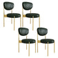 Glam Style Metal Side Chair Matte Finish Open Back Dining Chair for Home Use Green 4 Piece Set Brass Gold Clearhalo ' kitchen&dining_furn' 'Dining Chairs' 'Dining Tables & Seating' 'dining_chair' 'furn' 'furn_dining_chair' 'Furniture' 'furniture_dining_chair' 'Kitchen & Dining Furniture' 'kitchen' 3836174