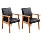 Contemporary Style Kitchen Square Dining Chair Parsons Dining Arm Chair Black 2 Piece Set Natural Wood Clearhalo ' kitchen&dining_furn' 'Dining Chairs' 'Dining Tables & Seating' 'dining_chair' 'furn' 'furn_dining_chair' 'Furniture' 'furniture_dining_chair' 'Kitchen & Dining Furniture' 'kitchen' 3836181
