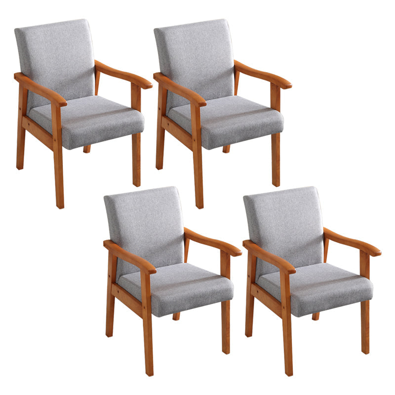 Contemporary Style Kitchen Square Dining Chair Parsons Dining Arm Chair Grey 4 Piece Set Orange Clearhalo ' kitchen&dining_furn' 'Dining Chairs' 'Dining Tables & Seating' 'dining_chair' 'furn' 'furn_dining_chair' 'Furniture' 'furniture_dining_chair' 'Kitchen & Dining Furniture' 'kitchen' 3836188