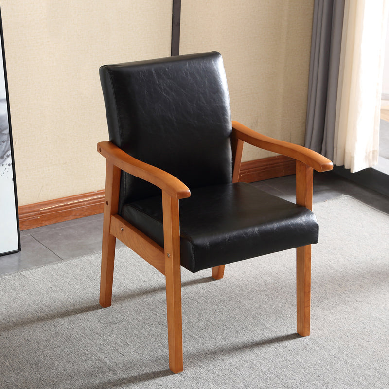 Contemporary Style Kitchen Square Dining Chair Parsons Dining Arm Chair Black 1 Piece Orange Clearhalo ' kitchen&dining_furn' 'Dining Chairs' 'Dining Tables & Seating' 'dining_chair' 'furn' 'furn_dining_chair' 'Furniture' 'furniture_dining_chair' 'Kitchen & Dining Furniture' 'kitchen' 3836190