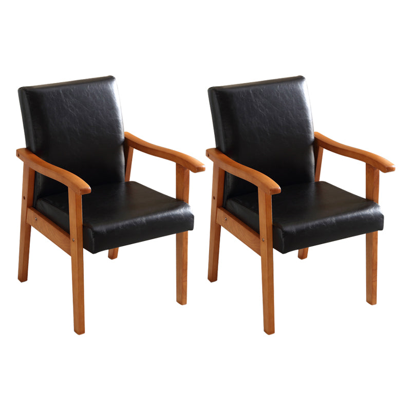 Contemporary Style Kitchen Square Dining Chair Parsons Dining Arm Chair Black 2 Piece Set Orange Clearhalo ' kitchen&dining_furn' 'Dining Chairs' 'Dining Tables & Seating' 'dining_chair' 'furn' 'furn_dining_chair' 'Furniture' 'furniture_dining_chair' 'Kitchen & Dining Furniture' 'kitchen' 3836193