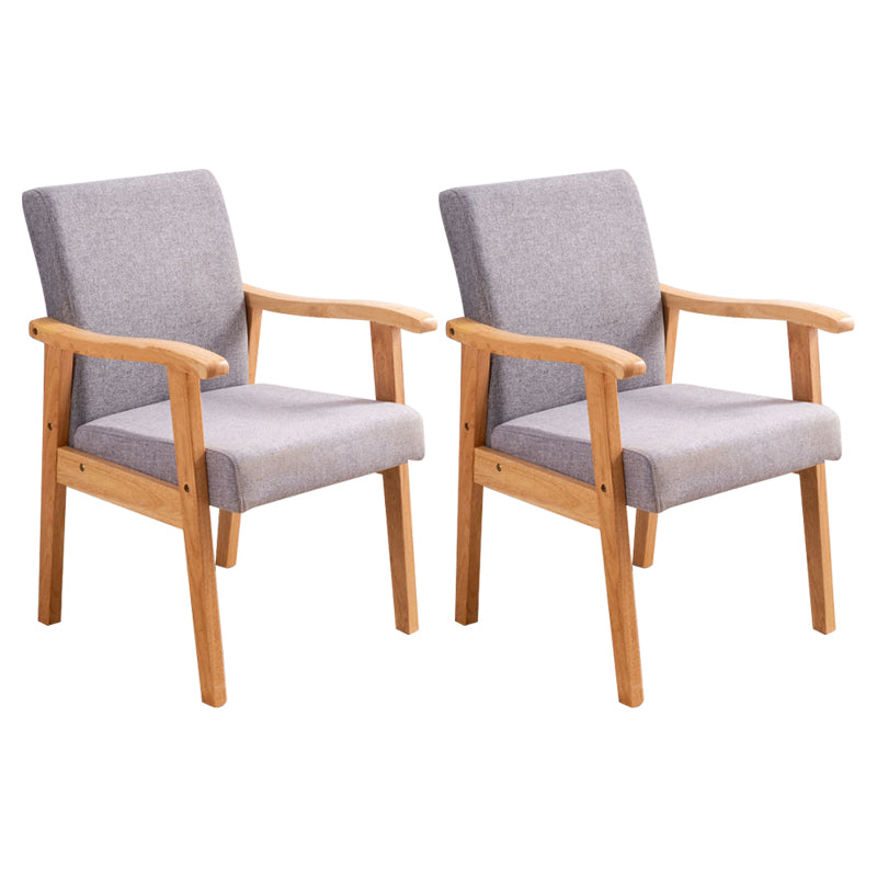 Contemporary Style Kitchen Square Dining Chair Parsons Dining Arm Chair Grey 2 Piece Set Natural Wood Clearhalo ' kitchen&dining_furn' 'Dining Chairs' 'Dining Tables & Seating' 'dining_chair' 'furn' 'furn_dining_chair' 'Furniture' 'furniture_dining_chair' 'Kitchen & Dining Furniture' 'kitchen' 3836202
