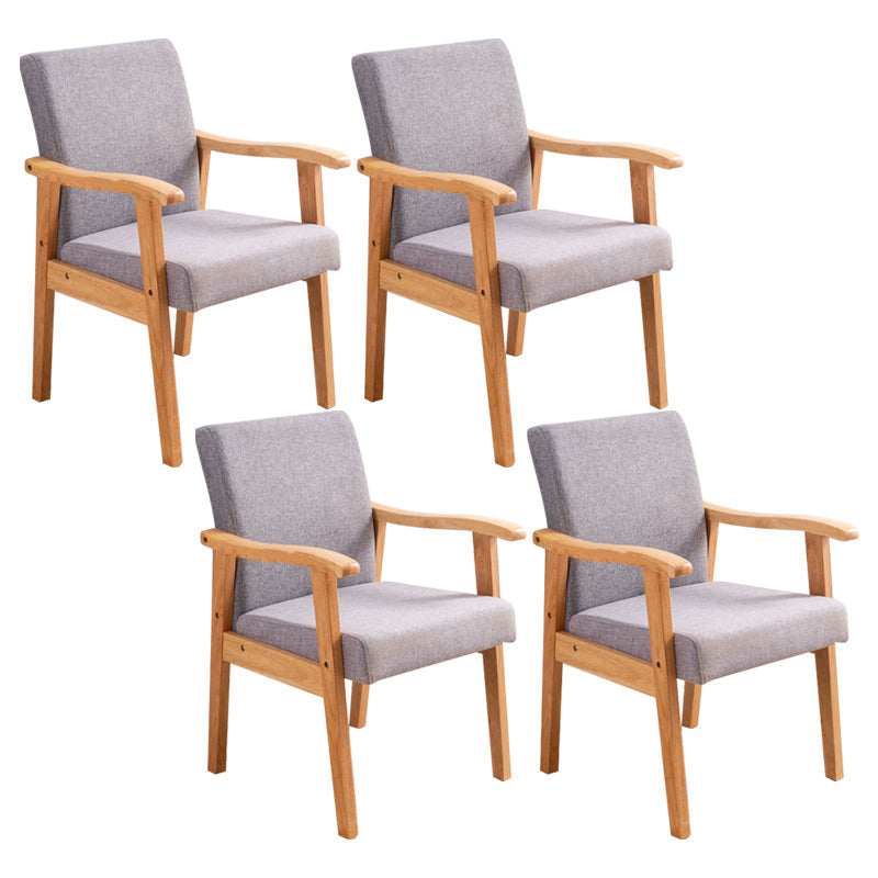 Contemporary Style Kitchen Square Dining Chair Parsons Dining Arm Chair Grey 4 Piece Set Natural Wood Clearhalo ' kitchen&dining_furn' 'Dining Chairs' 'Dining Tables & Seating' 'dining_chair' 'furn' 'furn_dining_chair' 'Furniture' 'furniture_dining_chair' 'Kitchen & Dining Furniture' 'kitchen' 3836203