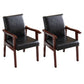 Contemporary Style Kitchen Square Dining Chair Parsons Dining Arm Chair Black 2 Piece Set Walnut Clearhalo ' kitchen&dining_furn' 'Dining Chairs' 'Dining Tables & Seating' 'dining_chair' 'furn' 'furn_dining_chair' 'Furniture' 'furniture_dining_chair' 'Kitchen & Dining Furniture' 'kitchen' 3836210