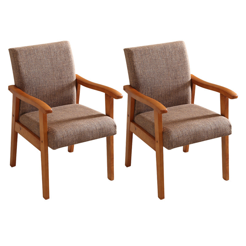 Contemporary Style Kitchen Square Dining Chair Parsons Dining Arm Chair Coffee 2 Piece Set Orange Clearhalo ' kitchen&dining_furn' 'Dining Chairs' 'Dining Tables & Seating' 'dining_chair' 'furn' 'furn_dining_chair' 'Furniture' 'furniture_dining_chair' 'Kitchen & Dining Furniture' 'kitchen' 3836212