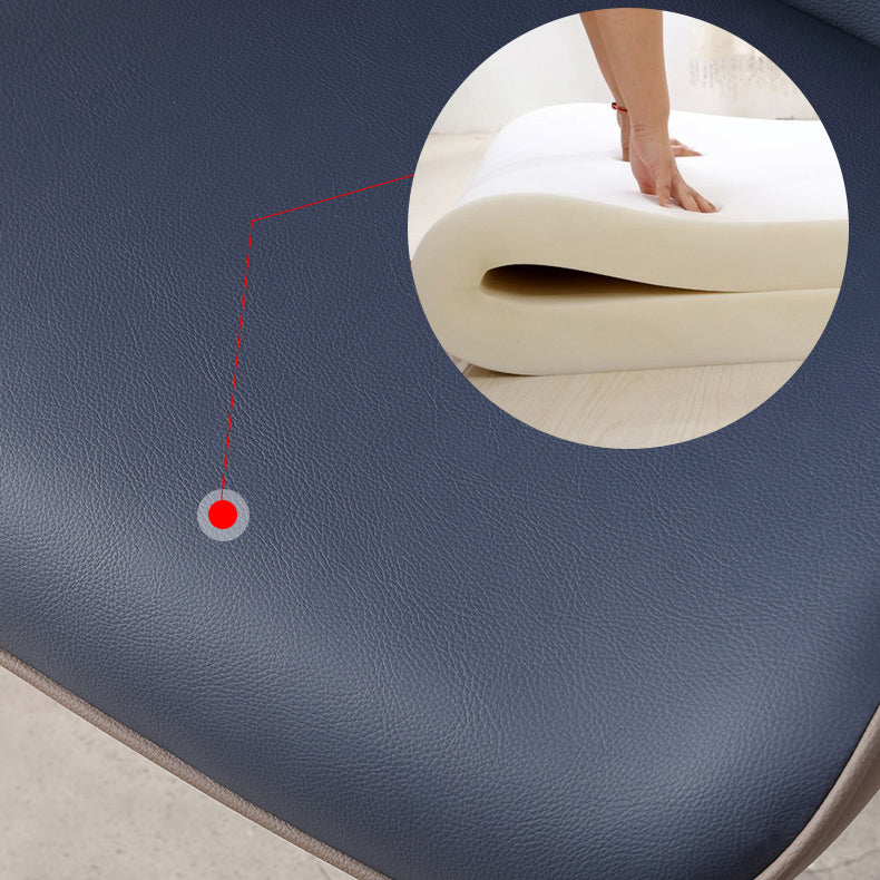 Scandinavian Style Faux Leather Dining Chair Solid Back Chair with 4 Black Finish Legs Clearhalo ' kitchen&dining_furn' 'Dining Chairs' 'Dining Tables & Seating' 'dining_chair' 'furn' 'furn_dining_chair' 'Furniture' 'furniture_dining_chair' 'Kitchen & Dining Furniture' 'kitchen' 3836226