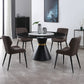 Scandinavian Style Faux Leather Dining Chair Solid Back Chair with 4 Black Finish Legs Clearhalo ' kitchen&dining_furn' 'Dining Chairs' 'Dining Tables & Seating' 'dining_chair' 'furn' 'furn_dining_chair' 'Furniture' 'furniture_dining_chair' 'Kitchen & Dining Furniture' 'kitchen' 3836230