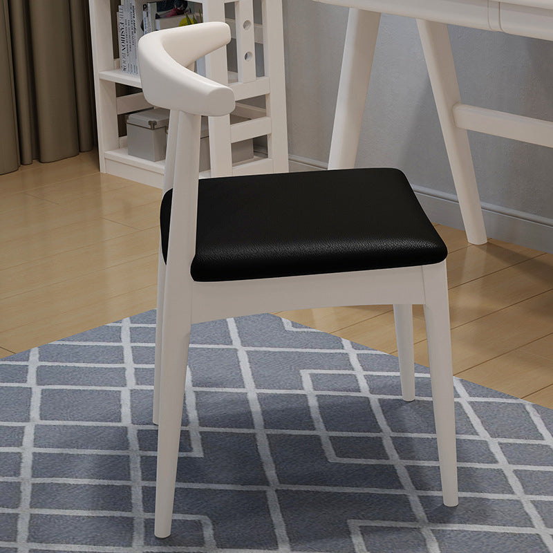 Contemporary Style Rubberwood Chair Set Open Back Side Kitchen Dining Room Chairs Clearhalo ' kitchen&dining_furn' 'Dining Chairs' 'Dining Tables & Seating' 'dining_chair' 'furn' 'furn_dining_chair' 'Furniture' 'furniture_dining_chair' 'Kitchen & Dining Furniture' 'kitchen' 3836237