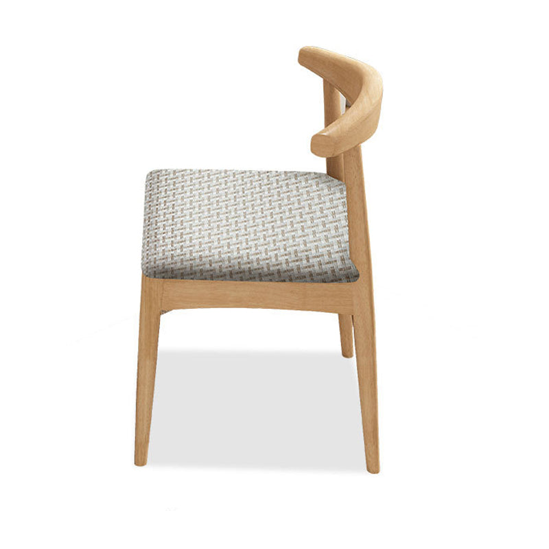 Contemporary Style Rubberwood Chair Set Open Back Side Kitchen Dining Room Chairs Gray-White 1 Piece Clearhalo ' kitchen&dining_furn' 'Dining Chairs' 'Dining Tables & Seating' 'dining_chair' 'furn' 'furn_dining_chair' 'Furniture' 'furniture_dining_chair' 'Kitchen & Dining Furniture' 'kitchen' 3836239