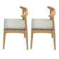 Contemporary Style Rubberwood Chair Set Open Back Side Kitchen Dining Room Chairs Gray-White 2 Piece Set Clearhalo ' kitchen&dining_furn' 'Dining Chairs' 'Dining Tables & Seating' 'dining_chair' 'furn' 'furn_dining_chair' 'Furniture' 'furniture_dining_chair' 'Kitchen & Dining Furniture' 'kitchen' 3836241