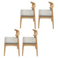 Contemporary Style Rubberwood Chair Set Open Back Side Kitchen Dining Room Chairs Gray-White 4 Piece Set Clearhalo ' kitchen&dining_furn' 'Dining Chairs' 'Dining Tables & Seating' 'dining_chair' 'furn' 'furn_dining_chair' 'Furniture' 'furniture_dining_chair' 'Kitchen & Dining Furniture' 'kitchen' 3836242