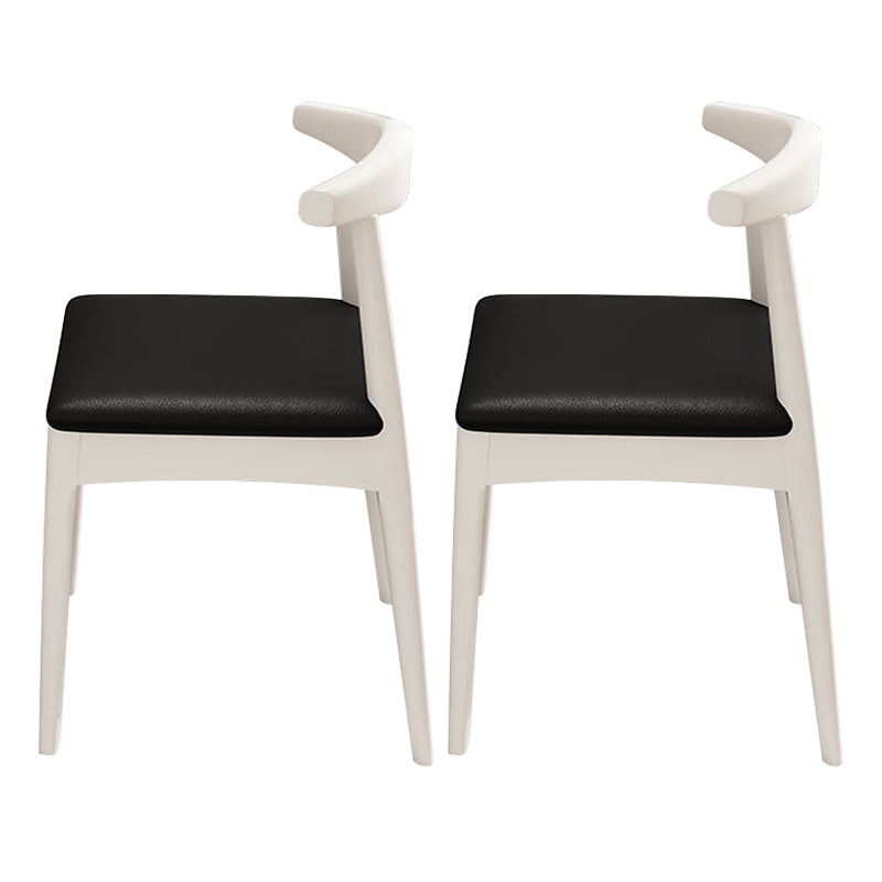 Contemporary Style Rubberwood Chair Set Open Back Side Kitchen Dining Room Chairs Black 2 Piece Set Clearhalo ' kitchen&dining_furn' 'Dining Chairs' 'Dining Tables & Seating' 'dining_chair' 'furn' 'furn_dining_chair' 'Furniture' 'furniture_dining_chair' 'Kitchen & Dining Furniture' 'kitchen' 3836250