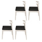 Contemporary Style Rubberwood Chair Set Open Back Side Kitchen Dining Room Chairs Black 4 Piece Set Clearhalo ' kitchen&dining_furn' 'Dining Chairs' 'Dining Tables & Seating' 'dining_chair' 'furn' 'furn_dining_chair' 'Furniture' 'furniture_dining_chair' 'Kitchen & Dining Furniture' 'kitchen' 3836251