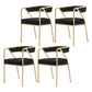 Modern Velvet Dining Chair 30''H Open Back Dining Side Chair with Metal Base for Restaurant Black 4 Piece Set Brass Gold Clearhalo ' kitchen&dining_furn' 'Dining Chairs' 'Dining Tables & Seating' 'dining_chair' 'furn' 'furn_dining_chair' 'Furniture' 'furniture_dining_chair' 'Kitchen & Dining Furniture' 'kitchen' 3836256
