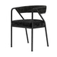 Modern Velvet Dining Chair 30''H Open Back Dining Side Chair with Metal Base for Restaurant Black 1 Piece Black Clearhalo ' kitchen&dining_furn' 'Dining Chairs' 'Dining Tables & Seating' 'dining_chair' 'furn' 'furn_dining_chair' 'Furniture' 'furniture_dining_chair' 'Kitchen & Dining Furniture' 'kitchen' 3836258