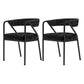 Modern Velvet Dining Chair 30''H Open Back Dining Side Chair with Metal Base for Restaurant Black 2 Piece Set Black Clearhalo ' kitchen&dining_furn' 'Dining Chairs' 'Dining Tables & Seating' 'dining_chair' 'furn' 'furn_dining_chair' 'Furniture' 'furniture_dining_chair' 'Kitchen & Dining Furniture' 'kitchen' 3836260