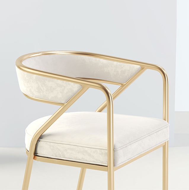 Modern Velvet Dining Chair 30''H Open Back Dining Side Chair with Metal Base for Restaurant Clearhalo ' kitchen&dining_furn' 'Dining Chairs' 'Dining Tables & Seating' 'dining_chair' 'furn' 'furn_dining_chair' 'Furniture' 'furniture_dining_chair' 'Kitchen & Dining Furniture' 'kitchen' 3836263