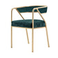 Modern Velvet Dining Chair 30''H Open Back Dining Side Chair with Metal Base for Restaurant Green 1 Piece Brass Gold Clearhalo ' kitchen&dining_furn' 'Dining Chairs' 'Dining Tables & Seating' 'dining_chair' 'furn' 'furn_dining_chair' 'Furniture' 'furniture_dining_chair' 'Kitchen & Dining Furniture' 'kitchen' 3836264
