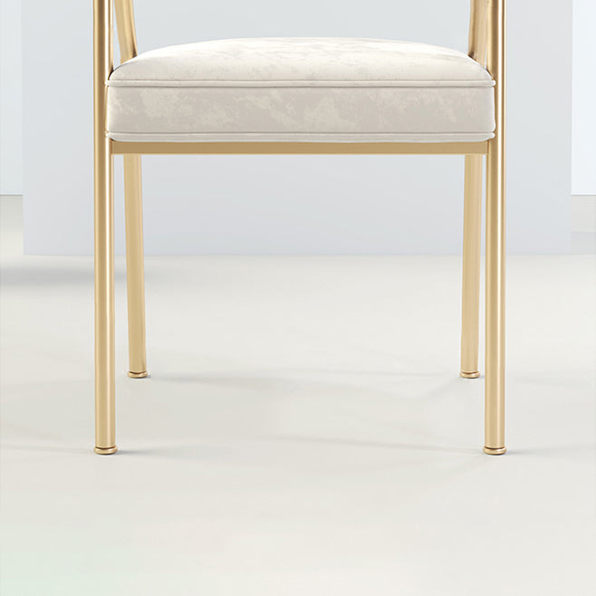 Modern Velvet Dining Chair 30''H Open Back Dining Side Chair with Metal Base for Restaurant Clearhalo ' kitchen&dining_furn' 'Dining Chairs' 'Dining Tables & Seating' 'dining_chair' 'furn' 'furn_dining_chair' 'Furniture' 'furniture_dining_chair' 'Kitchen & Dining Furniture' 'kitchen' 3836265