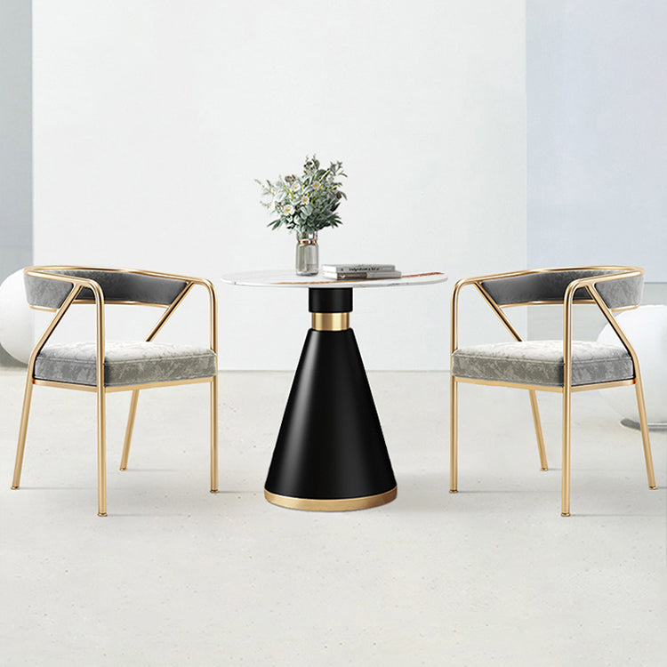 Modern Velvet Dining Chair 30''H Open Back Dining Side Chair with Metal Base for Restaurant Clearhalo ' kitchen&dining_furn' 'Dining Chairs' 'Dining Tables & Seating' 'dining_chair' 'furn' 'furn_dining_chair' 'Furniture' 'furniture_dining_chair' 'Kitchen & Dining Furniture' 'kitchen' 3836268