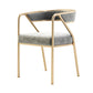 Modern Velvet Dining Chair 30''H Open Back Dining Side Chair with Metal Base for Restaurant Grey 1 Piece Brass Gold Clearhalo ' kitchen&dining_furn' 'Dining Chairs' 'Dining Tables & Seating' 'dining_chair' 'furn' 'furn_dining_chair' 'Furniture' 'furniture_dining_chair' 'Kitchen & Dining Furniture' 'kitchen' 3836273