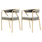 Modern Velvet Dining Chair 30''H Open Back Dining Side Chair with Metal Base for Restaurant Grey 2 Piece Set Brass Gold Clearhalo ' kitchen&dining_furn' 'Dining Chairs' 'Dining Tables & Seating' 'dining_chair' 'furn' 'furn_dining_chair' 'Furniture' 'furniture_dining_chair' 'Kitchen & Dining Furniture' 'kitchen' 3836274