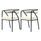 Modern Velvet Dining Chair 30''H Open Back Dining Side Chair with Metal Base for Restaurant Off-White 2 Piece Set Black Clearhalo ' kitchen&dining_furn' 'Dining Chairs' 'Dining Tables & Seating' 'dining_chair' 'furn' 'furn_dining_chair' 'Furniture' 'furniture_dining_chair' 'Kitchen & Dining Furniture' 'kitchen' 3836283