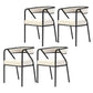 Modern Velvet Dining Chair 30''H Open Back Dining Side Chair with Metal Base for Restaurant Off-White 4 Piece Set Black Clearhalo ' kitchen&dining_furn' 'Dining Chairs' 'Dining Tables & Seating' 'dining_chair' 'furn' 'furn_dining_chair' 'Furniture' 'furniture_dining_chair' 'Kitchen & Dining Furniture' 'kitchen' 3836284