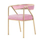 Modern Velvet Dining Chair 30''H Open Back Dining Side Chair with Metal Base for Restaurant Pink 1 Piece Brass Gold Clearhalo ' kitchen&dining_furn' 'Dining Chairs' 'Dining Tables & Seating' 'dining_chair' 'furn' 'furn_dining_chair' 'Furniture' 'furniture_dining_chair' 'Kitchen & Dining Furniture' 'kitchen' 3836288