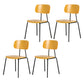 Metal Industrial Style Dining Side Chair Indoor Open Back Dining Side Chair Yellow 4 Piece Set Clearhalo ' kitchen&dining_furn' 'Dining Chairs' 'Dining Tables & Seating' 'dining_chair' 'furn' 'furn_dining_chair' 'Furniture' 'furniture_dining_chair' 'Kitchen & Dining Furniture' 'kitchen' 3836295