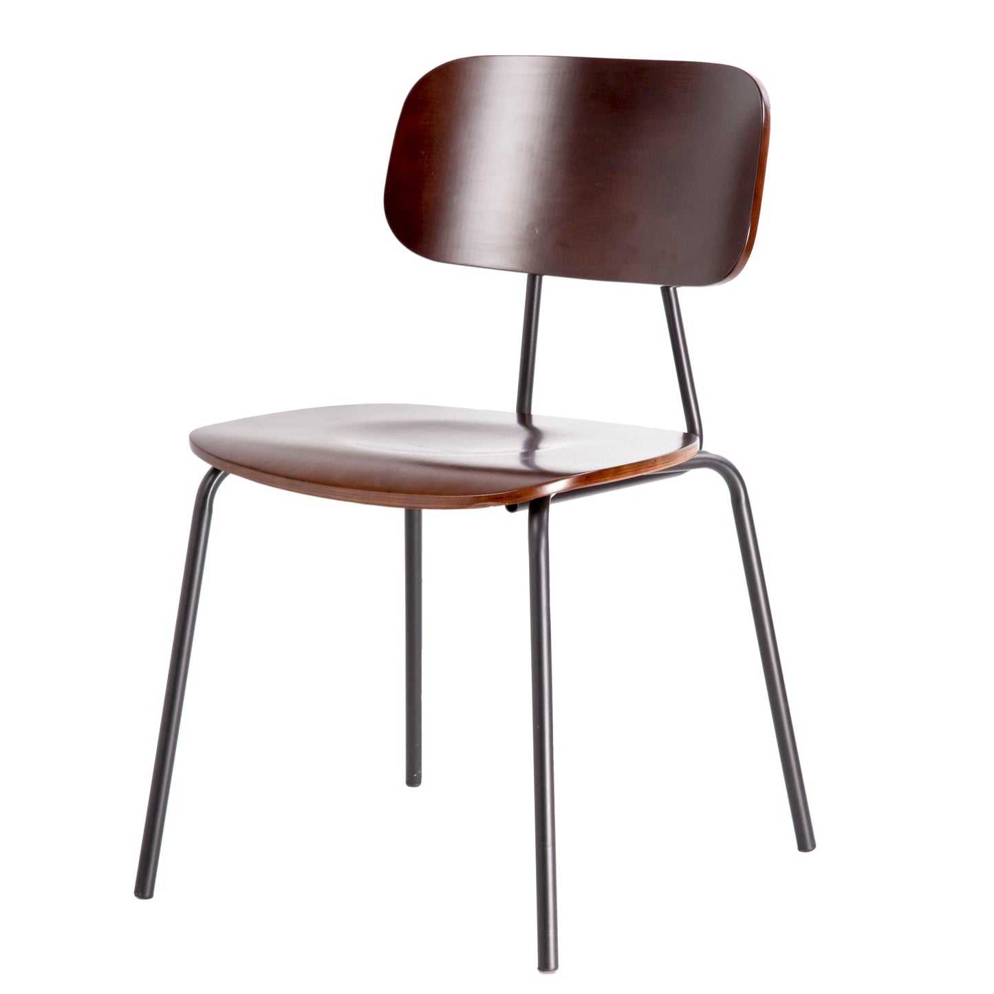 Metal Industrial Style Dining Side Chair Indoor Open Back Dining Side Chair Dark Brown 1 Piece Clearhalo ' kitchen&dining_furn' 'Dining Chairs' 'Dining Tables & Seating' 'dining_chair' 'furn' 'furn_dining_chair' 'Furniture' 'furniture_dining_chair' 'Kitchen & Dining Furniture' 'kitchen' 3836298