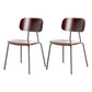Metal Industrial Style Dining Side Chair Indoor Open Back Dining Side Chair Dark Brown 2 Piece Set Clearhalo ' kitchen&dining_furn' 'Dining Chairs' 'Dining Tables & Seating' 'dining_chair' 'furn' 'furn_dining_chair' 'Furniture' 'furniture_dining_chair' 'Kitchen & Dining Furniture' 'kitchen' 3836299