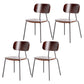 Metal Industrial Style Dining Side Chair Indoor Open Back Dining Side Chair Dark Brown 4 Piece Set Clearhalo ' kitchen&dining_furn' 'Dining Chairs' 'Dining Tables & Seating' 'dining_chair' 'furn' 'furn_dining_chair' 'Furniture' 'furniture_dining_chair' 'Kitchen & Dining Furniture' 'kitchen' 3836301